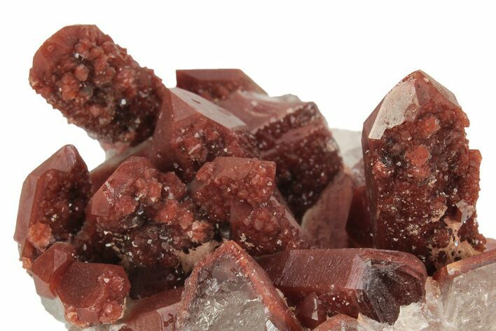 Natural, Red Quartz Crystal Cluster - Morocco #233457